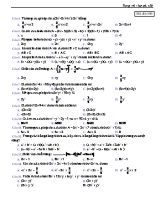 Bộ đề trắc nghiệm kiểm tra 1 tiết môn Toán Lớp 8